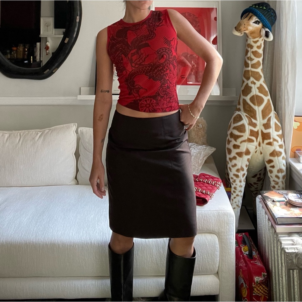 Vintage Worthington Brown Pencil Skirt